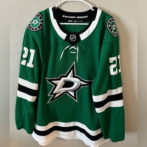 This Is A Jason Robertson Hockey Jersey That Was Never Worn, From The Aac Still In Great Condition (Off The Rack) Jason Robertson, The Rack, Hockey Jersey, Lucky Charm, Fancy Dresses, Casual Fits, Adidas Men, Nhl, Victorious