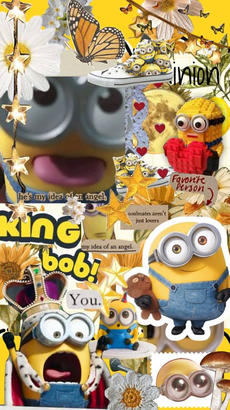 #kingbob #moodboard #love #aesthetic Minion With Teddy Bear, Bob Wallpaper Minion, Minions Bob Wallpapers, Minion Homescreen, King Bob Minion Wallpaper, Minion Lockscreen, Bob Minion Wallpaper, Minions Wallpaper Cute, Minion Aesthetic