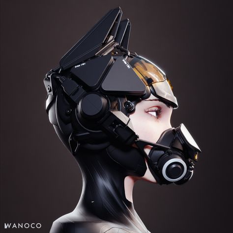 ArtStation - Pilot Helmet: Dog Head, wanoco 4D Smart Motorcycle Helmet, Dog Helmet, Futuristic Mask, Robot Mask, Sci-fi Helmet, Pilot Helmet, Futuristic Helmet, Pilots Art, Galaxy Makeup