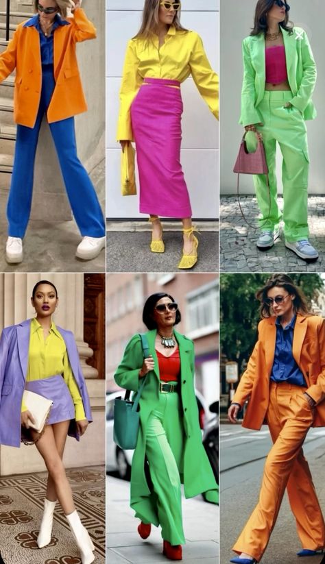 Gen Z Business Professional, Complementary Colors Fashion, Vibrant Outfits, Capsule Closet, Color Combinations For Clothes, The Dancer, Wardrobe Ideas, The Grey, Complementary Colors