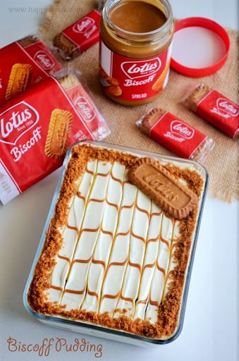 Biscoff Lasagna Recipes, Lotus Biscoff Pudding Recipe, Lotus Biscoff Pudding, Banana Pudding Flavors, Biscoff Banana Pudding Recipes, Biscoff Cream Pie, Lotus Biscuit Recipe, Biscoff Biscuit Recipes, Biscoff Lasagne Recipe