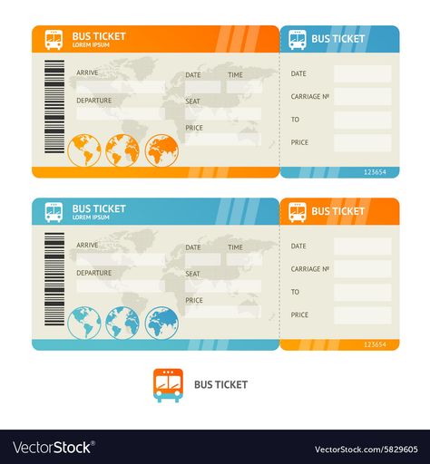 Bus Ticket Template, Bus Ticket Design, Ticket Design Template, White Background Design, Bus Ticket, Personal Social, Ticket Design, Ticket Template, Bus Tickets