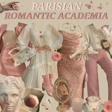 Romantic Academia Aesthetic, Light Academia Fashion, Pink Academia, Aesthetic Summer Outfits, Summer Outfits Ideas, Romantic Academia, Academia Outfits, Academia Fashion, Mood Board Fashion