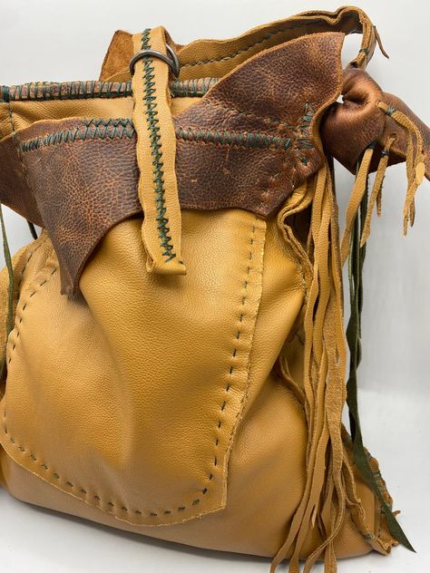 Carmel Leather Big Bag Shoppers Bag Leather Boho Bag | Etsy Purses And Handbags Leather, Leather Crossbody Bag For Women, Leather Purses And Bags, Handmade Leather Bag, Boho Leather Purse, Rustic Leather Bag, Leather Bracelet Tutorial, Boho Leather Bags, Leather Bag Tutorial