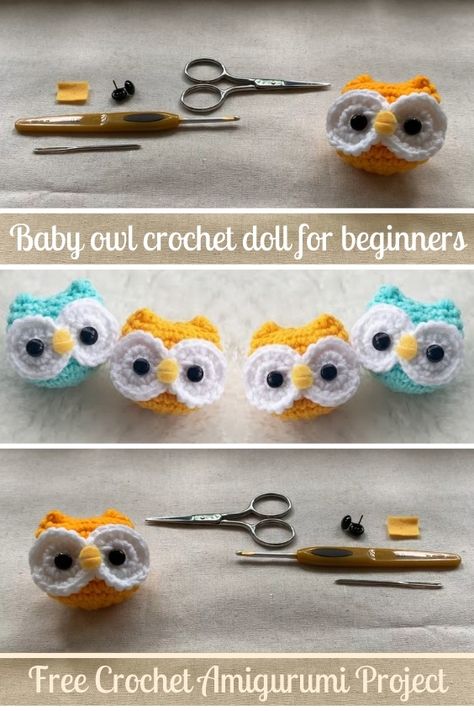 Tiny Owl Crochet Pattern Free, Mini Owl Crochet Pattern, Crochet Owl Pattern Free Amigurumi, Amigurumi Owl Free Pattern, Crochet Owl Pattern Free, Crochet Giveaways, Owl Amigurumi Free Pattern, Owl Crochet Pattern Free, Beginners Amigurumi