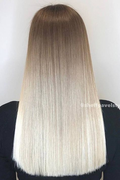 Lovely Ombre Hairstyles picture 1 Blonde Ombre Hair Color, Blonde Ombre Hair, Platinum Hair Color, Blond Ombre, Platinum Blonde Hair Color, Brown Ombre Hair, Ombre Hair Blonde, Platinum Hair, Ombré Hair