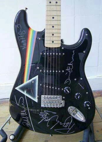 Pink Floyd autographed guitar Pink Floyd Guitar, Dani California, Electric Guitar Design, Guitar Obsession, Guitar Painting, Cool Electric Guitars, David Gilmour, Easy Guitar, Guitar Tips