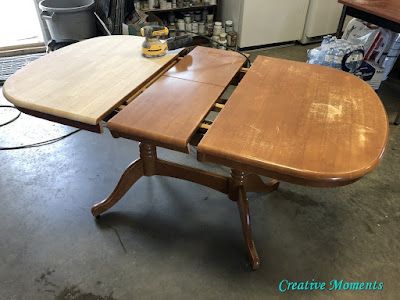 Dining Table Color Ideas, Refurbish Dining Room Table, Oval Dining Table Makeover, Dining Table Refinish, Kitchen Table With Leaf, Dining Table Upcycle, Oval Dinning Table, Kitchen Upcycle, Dining Set Makeover