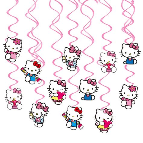 PRICES MAY VARY. 12pcs in the pack great for ur party hello cat kitty birthday Party Supplies 12*Hanging Swirls for hello cat kitty Birthday Decorations, Kids Boys and Girls for Birthday Party Decorations Happy Theme. Kitty Birthday Decorations, Hello Kitty Birthday Decorations, Happy Theme, Hello Cat, Kitty Birthday Party, Library Resources, Birthday Decorations Kids, Cat Birthday Party, Kitty Party