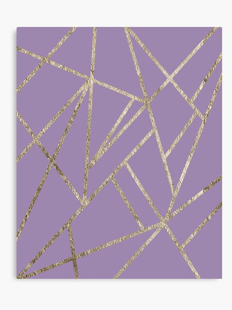 "Classic Lavender Gold Geo #1 #geometric #decor #art" Canvas Print by anitabellajantz | Redbubble Lavender And Gold Bedroom, Bedroom Wallpaper Purple, Purple Geometric Wallpaper, Business Baddie, Gold Painted Walls, Lavender Wallpaper, Purple Quotes, Lash Designer, Violet Pastel