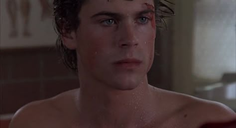 Soda Pop Curtis, Rob Lowe 80s, Young Rob Lowe, Rob Lowes, 80’s Men, Sodapop Curtis, 80s Boys, 80s Actors, 1980s Movies