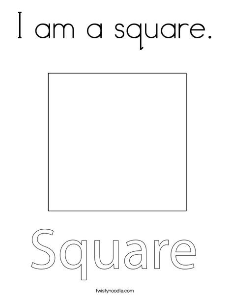 Square Shape Coloring Pages, Pre K Square Activities, Square Activities For Preschool Crafts, The Perfect Square Book Activities, Square Preschool Craft, Square Toddler Activities, Square Projects For Preschool, Preschool Square Crafts, Square Art Preschool