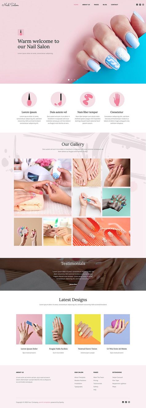 The Hot Nail Salon is a responsive #Joomla! #template appropriate for the development of websites for #nailsalon for ladies and for houses of beauty. Nail Art Website Design, Nail Salon Website Design Inspiration, Nail Salon Website Design, Nails Website Design, Nail Website Design, Nail Salon Website, Beauty Moodboard, Web Application Design, Css Tutorial