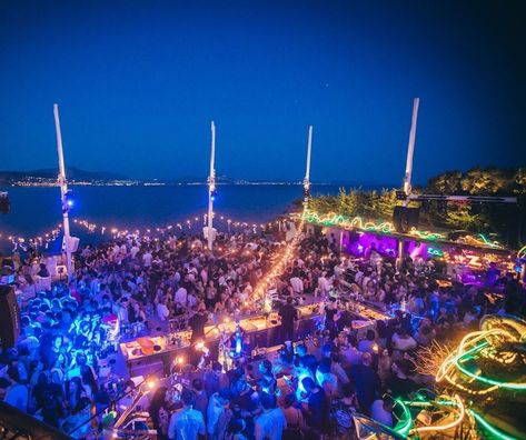 Best Things to Do at Night in Athens, Greece, and Where to Party Athens Beach, Athens Nightlife, Poros Greece, Greece Party, Things To Do At Night, Rooftop Restaurants, Greek Wine, Open Air Cinema, Outdoor Cinema