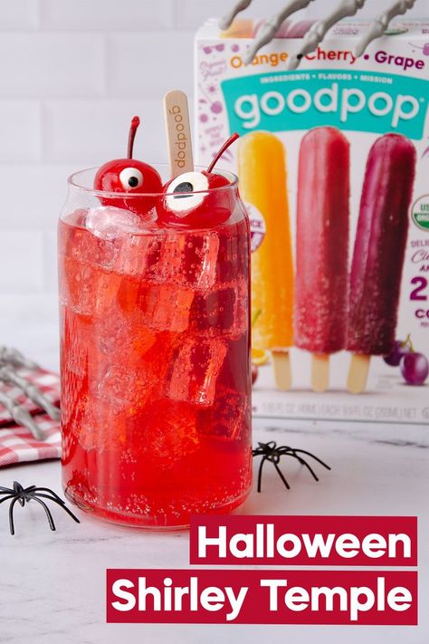 Halloween Shirley Temple, Blue Jello Shots, Halloween Party Spooky, Halloween Rice Krispie Treats, Halloween Party Drinks, Blue Jello, Candy Eyes, Spooky Candy, Healthy Halloween Treats