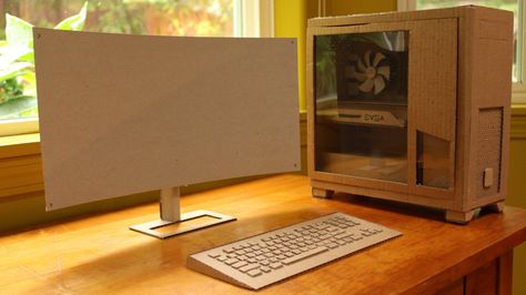 Fun: "Something unconventional I did with Blender" - BlenderNation Cardboard Computer, Cardboard Art Sculpture, Diy Science Projects, Maker Fun Factory, Computer Diy, Computer Projects, Construction Diy, Diy Science, Electronics Mini Projects