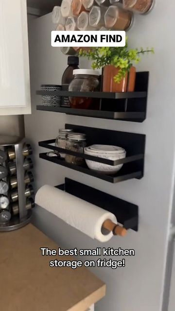 Simple Tech Finds on Instagram: "Amazon Find! Shop in bio or on simpletechreviews.com ✅️ . 🔗 Search our website for Magnetic Fridge Organizer . . . . Tag a friend who might like this😊⁠ . #amazonfinds #amazonmusthaves #founditonamazon #lifehacks #spacesaving #organization #organizer #organized #organize #fridgegoals" Magnet Organization, Fridge Organizer, Kitchen Countertop Decor, Magnetic Storage, Fridge Shelves, Magnetic Spice, Fridge Organisers, Small Kitchen Storage, Spice Racks