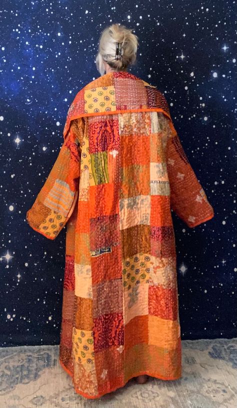 Quilted Cape Coat, Jacket Made From Quilt, Quilt Robe, Quilt Pants, Quilt Coat Pattern, Quilted Coat Pattern, Quilted Jacket Pattern, Patchwork Quilt Jacket, Inner Being