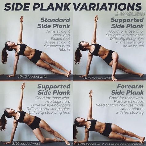 Side Plank Variations, Side Plank Yoga, Plank Variations, Yoga Tutorial, Side Plank, Bikram Yoga, Yoga Help, Yoga Exercises, Restorative Yoga