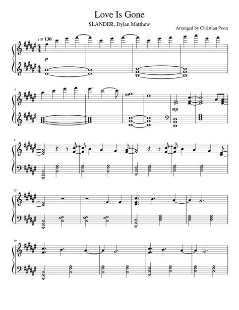 Love Is Gone Piano, English Classroom Decor, Free Piano Sheets, Free Piano, Piano Notes, Love Is Gone, English Classroom, Piano Keys, Music Piano