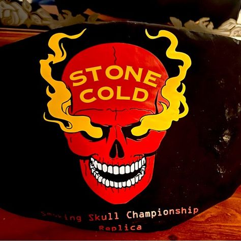 Stone cold smoking skull belt Wrestling Tattoos, Skull Belt, All Black Tattoos, Red Tattoos, Rib Tattoo, Stone Cold, Back Tattoos, Forearm Tattoos, Japanese Tattoo