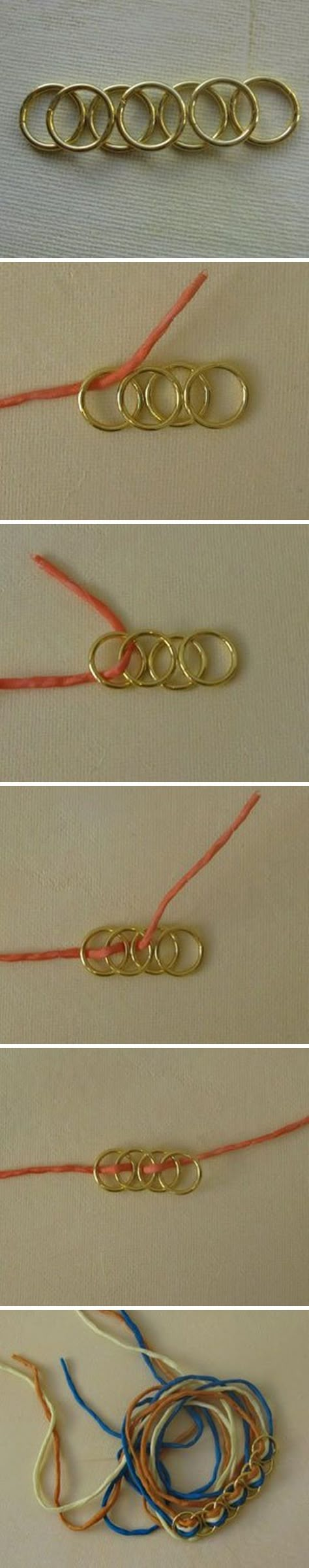 DIY ring bracelet Types Of Bracelets, Make Bracelets, Lucet, Diy Jewlery, Bracelet Diy, Diy Rings, Diy Schmuck, Bijoux Diy, Accessories Diy