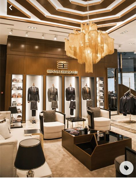 Tailoring Shop Interior Design, Luxury Clothing Store, Luxury Retail Store, Shoe Store Design, A Clothing Store, Wardrobe Interior, Suit Stores, Retail Store Interior Design, Clothing Store Interior