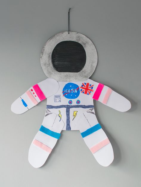 Astronaut Activities, Outer Space Crafts For Kids, Elementary Projects, Astronaut Craft, Vbs Space, Outer Space Crafts, Space Week, Planet Crafts, Space Crafts For Kids