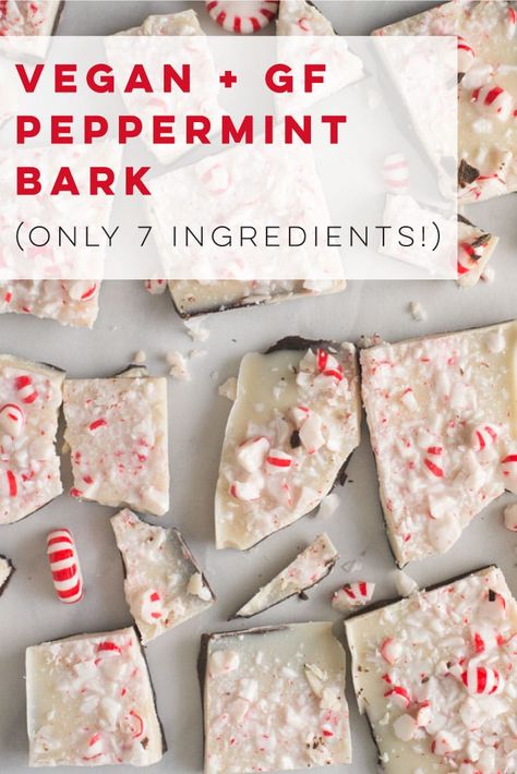 Vegan Peppermint Bark, Peppermint Bark Recipe, Milk Allergy Mom, Vegan Christmas Desserts, Paleo Christmas, Peppermint Bark Recipes, Gf Sweets, Vegan Candy, Vegan Christmas Cookies