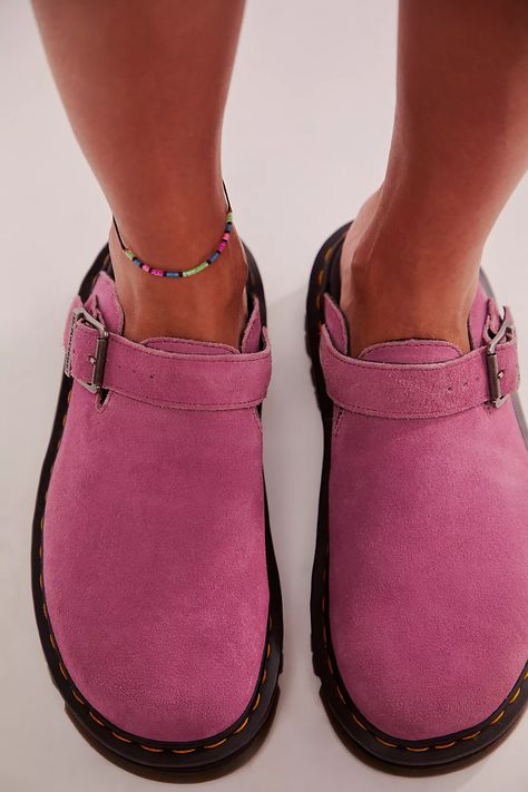 Dr. Martens Zebzag Mules | Free People UK Fuchsia Heels, Quoi Porter, Funky Shoes, Mode Boho, Suede Fashion, Shoe Inspo, Swag Shoes, Mode Inspo, Goodyear Welt