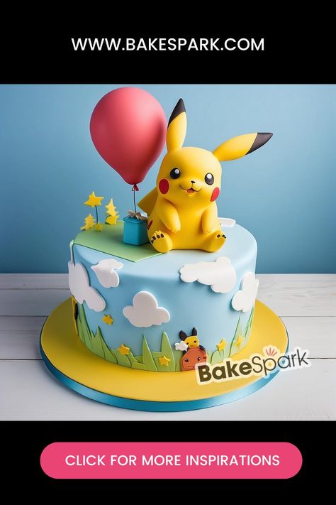 Pikachu Cakes That Spark Joy at Every Party Simple Pokemon Cake Ideas, Pikachu Cake Diy, Pikachu Birthday Party Ideas, Pikachu Cake Ideas, Cake Pikachu, Pikachu Cake Birthdays, Picatchou Cake, Pokemon Cake Ideas, Pikachu Birthday Cake