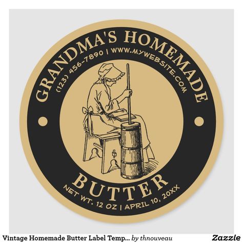 Butter Label Design, Butter Logo, Vintage Template, Churning Butter, Homemade Butter, Homemade Soap Recipes, Antique Illustration, Label Templates, Soap Recipes