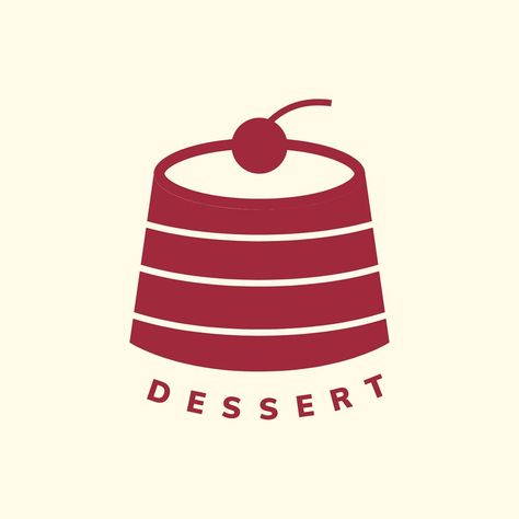 Dessert cafe logo business template, editable design | premium image by rawpixel.com / Ning Desserts Logo, Badges Ideas, Dessert Logo, Dessert Cafe, Pancake Cafe, Edit Logo, Flat Logo, Bakery Logo, Cafe Logo