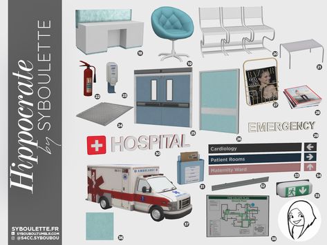 (1) Tumblr Sims 4 Cc Hospital Clutter, Ts4 Hospital, Sim4 House, Leo Sims, Lotes The Sims 4, Sims 4 Family, Cc Furniture, Sims 4 Clutter, Tumblr Sims 4