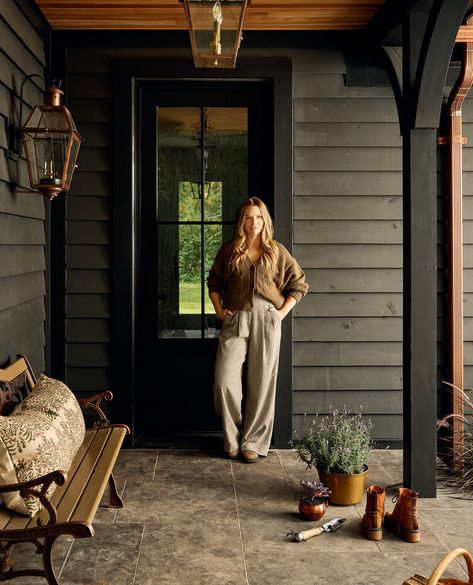 House & Home of the Month: This rejuvenated craftsman-style house captivates with a moody palette, cosy rooms and a stunning kitchen — House & Home Capturing Home, Amy Neunsinger, Cosy Rooms, Moody Farmhouse, Moody Palette, Country Home Exterior, River Rock Fireplaces, Interior Farmhouse, Cozy Rooms