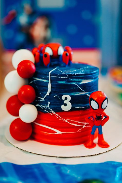 Spider Man 3rd Birthday Party Cake, Spidey Friends Birthday Cake, Spidey 3rd Birthday Cake, Spider Man Smash Cake, 3rd Birthday Party For Boy Spiderman, Spider Man 3rd Birthday Cake, Spiderman Cake 3rd Birthday, Spiderman Cake Ideas Spider Man 3rd Birthday, Spidy Cake Birthday Boys