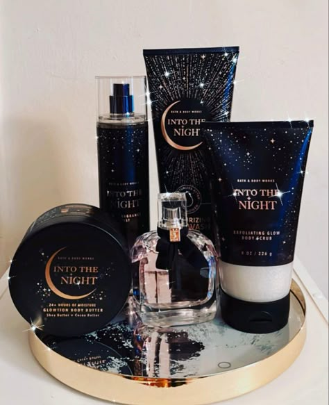 Into The Night Bath And Body Works Combo, Bath And Body Works Combo, Scent Layering, Women Hygiene, Ysl Mon Paris, Fragrance Layering, Layering Combos, Perfume Combos, Bathroom Night Light