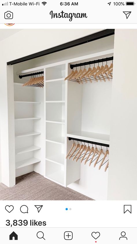 Closet Redo, Closet Planning, Bed In Closet Aesthetic, Bed In Closet Ideas, Closet Aesthetic, Tiny Bedrooms, Closet Design Layout, Closet Renovation, Closet Layout