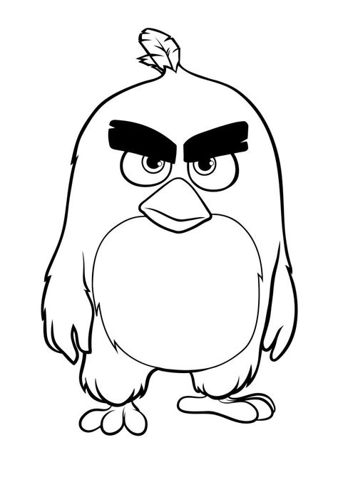 Angry Birds Coloring Pages, Angry Birds Drawing, Kids Colouring Printables, Drawings To Trace, Kitty Coloring, Coloring Art, Drawing Color, Anime Boy Sketch, Bird Coloring Pages