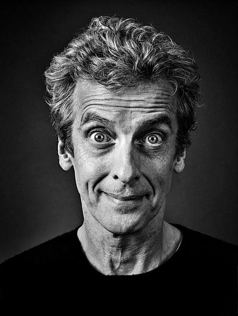 Peter Capaldi by Andy Gotts. Great shot! Andy Gotts, Expressions Photography, Face Drawing Reference, Peter Capaldi, Face Reference, Celebrity Portraits, Foto Art, Face Expressions, Black And White Portraits