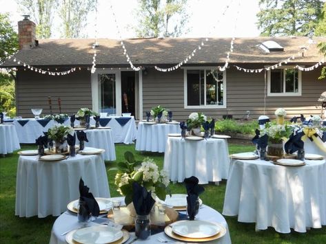 Back yard wedding setup for a small ceremony Cheap Backyard Wedding, Backyard Wedding Reception, Wedding Setup, Small Backyard Wedding, Wedding Backyard Reception, Backyard Reception, Yard Wedding, Party Setup, Wedding Set Up