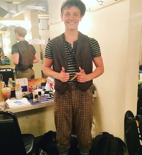 ben's last time being a newsie Newsies Props, Ben Tyler Cook, Newsies Headcanons, Newsies Broadway Cast, Newsies Costume, The Newsies, Ben Cook, Costume Concepts, Old Girl Names