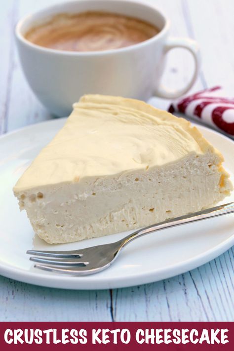 Amazing Keto Cheesecake (Crustless) - Healthy Recipes Blog Crustless Keto Cheesecake, Gluten Free Pumpkin Pie, Sugar Free Cheesecake, Healthy Cheesecake, Low Carb Low Fat Recipes, Keto Cheese, Low Carb Low Sugar, Keto Cake, Fitness Routines