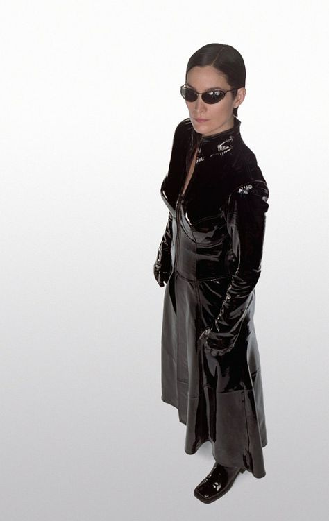 Matrix Fashion, The Matrix 1999, Matrix 1999, Matrix Film, The Matrix Movie, Carrie Anne Moss, The Matrix, Movie Costumes, Futurism