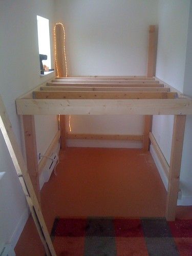 Built In Loft Bed, Built In Loft, Small Loft Spaces, A Loft Bed, Koti Diy, Murphy Bed Ikea, Diy Loft Bed, Murphy Bed Plans, Bunk Beds With Stairs