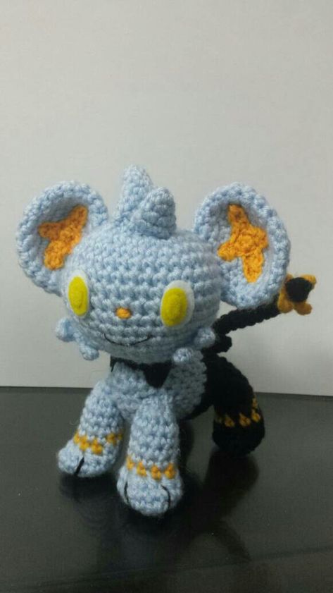 Shinx Pokemon Shinx Crochet, Crocheted Pokemon, Pokemon Shinx, Pokémon Crochet, C2c Graphgan, Pokemon Amigurumi, Pokemon Crochet, Pokemon Crochet Pattern, Crochet Pokemon