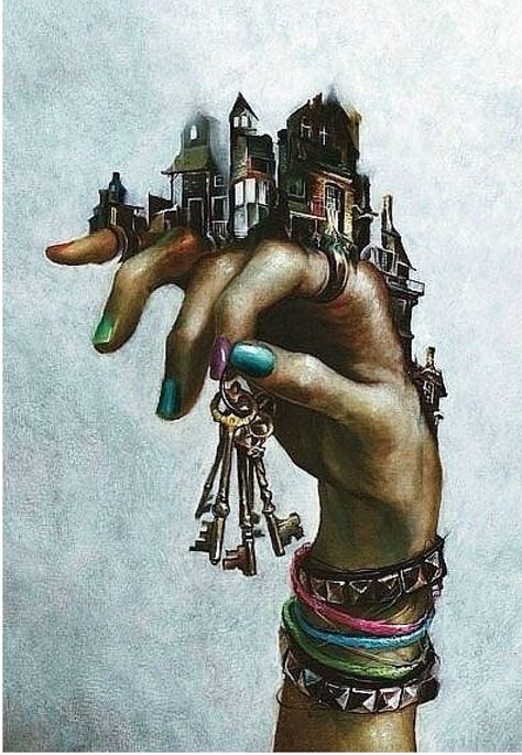 Surrealism- hand The Words, Art