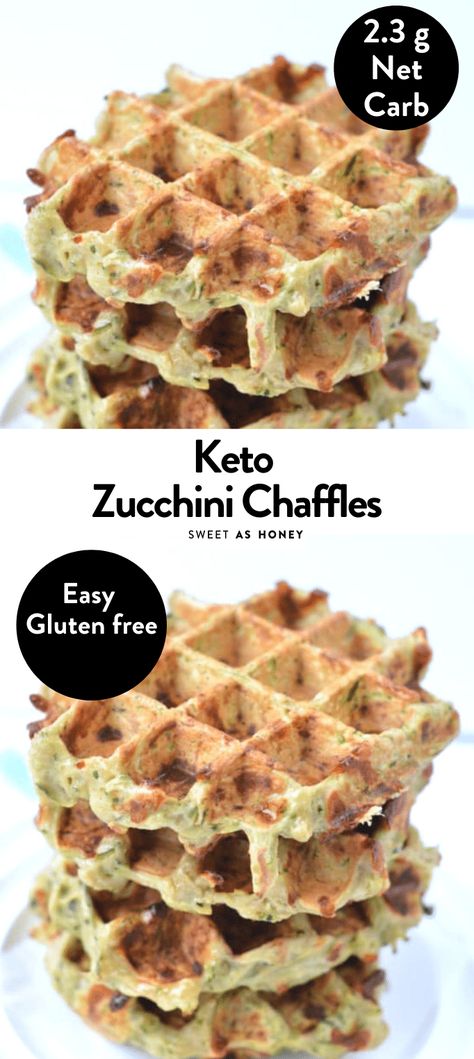 Zucchini Waffles Low Carb, Zucchini Chaffles, Zucchini Waffles, Keto Chaffles, Keto Zucchini, Simple Keto, Simple Dessert, Healthy Breakfasts, Sugar Free Syrup