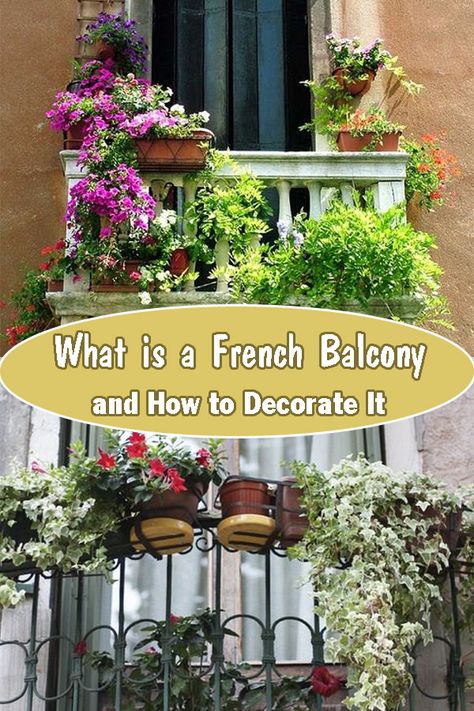 Have you wondered What is a French Balcony and if you can have one at home? Here is all you need to know about Balconette. Juliet Balcony Ideas Decor, Juliette Balcony Ideas, French Country Balcony Ideas, European Balcony Ideas, French Style Balcony, French Balcony Aesthetic, French Balcony Garden, Juliet Balcony Decor, Juliette Balcony Plants