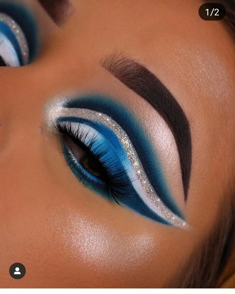 Crazy Eye Makeup, Evening Eye Makeup, Makeup Ojos, Gold Makeup Looks, Eye Makeup Images, Eyeliner Designs, Glitter Makeup Looks, Learn Makeup, Cute Eye Makeup